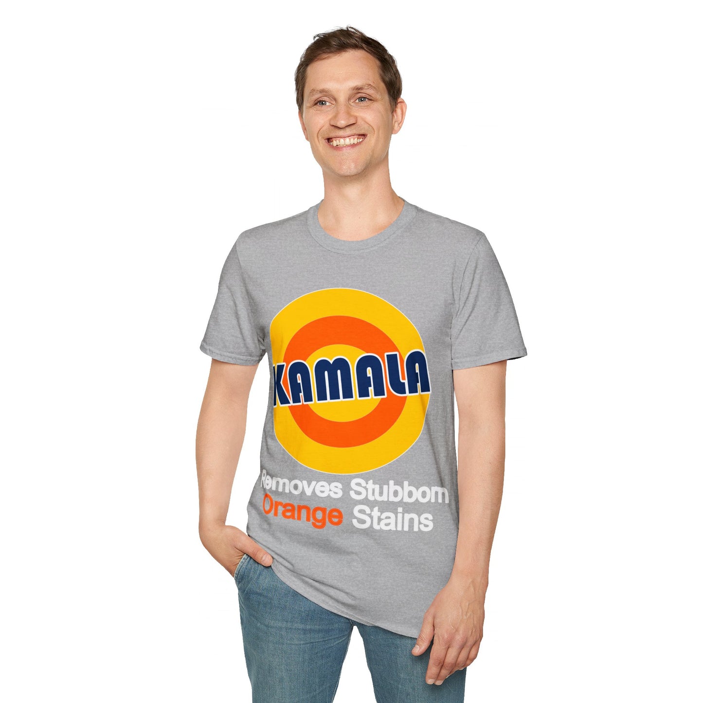 Kamala removes stubborn orange stains Unisex Softstyle T-Shirt