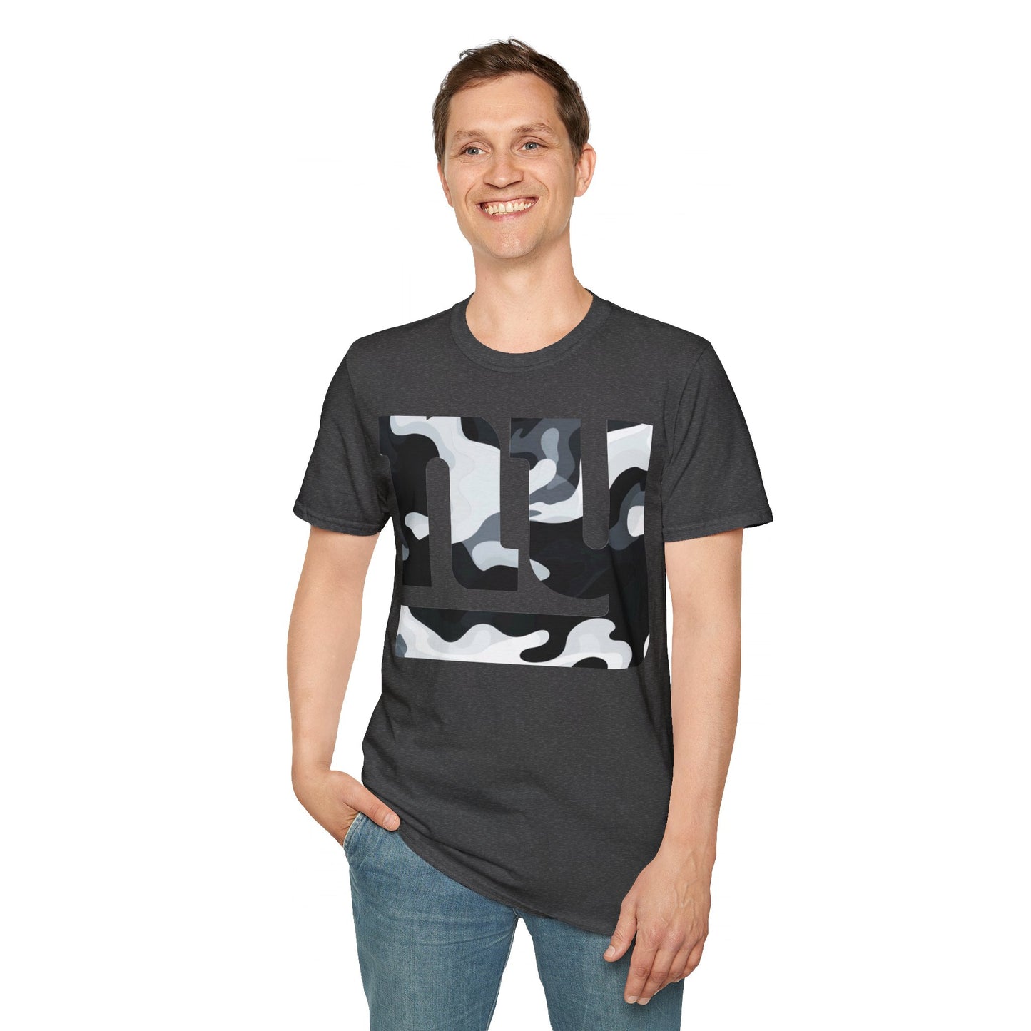 black camo Unisex Softstyle T-Shirt