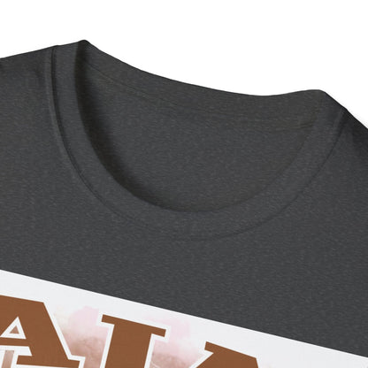 A Wilson basketball collage, white Unisex Softstyle T-Shirt