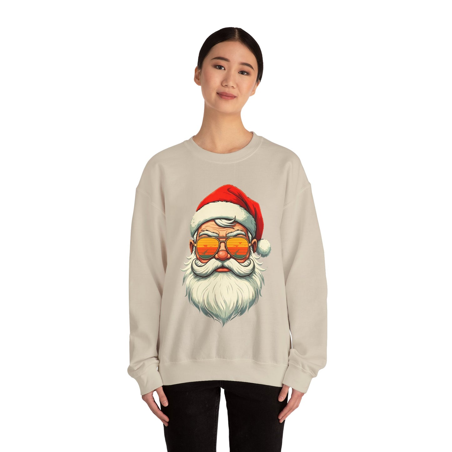 Santa with glasses Unisex Heavy Blend™ Crewneck Sweatshirt