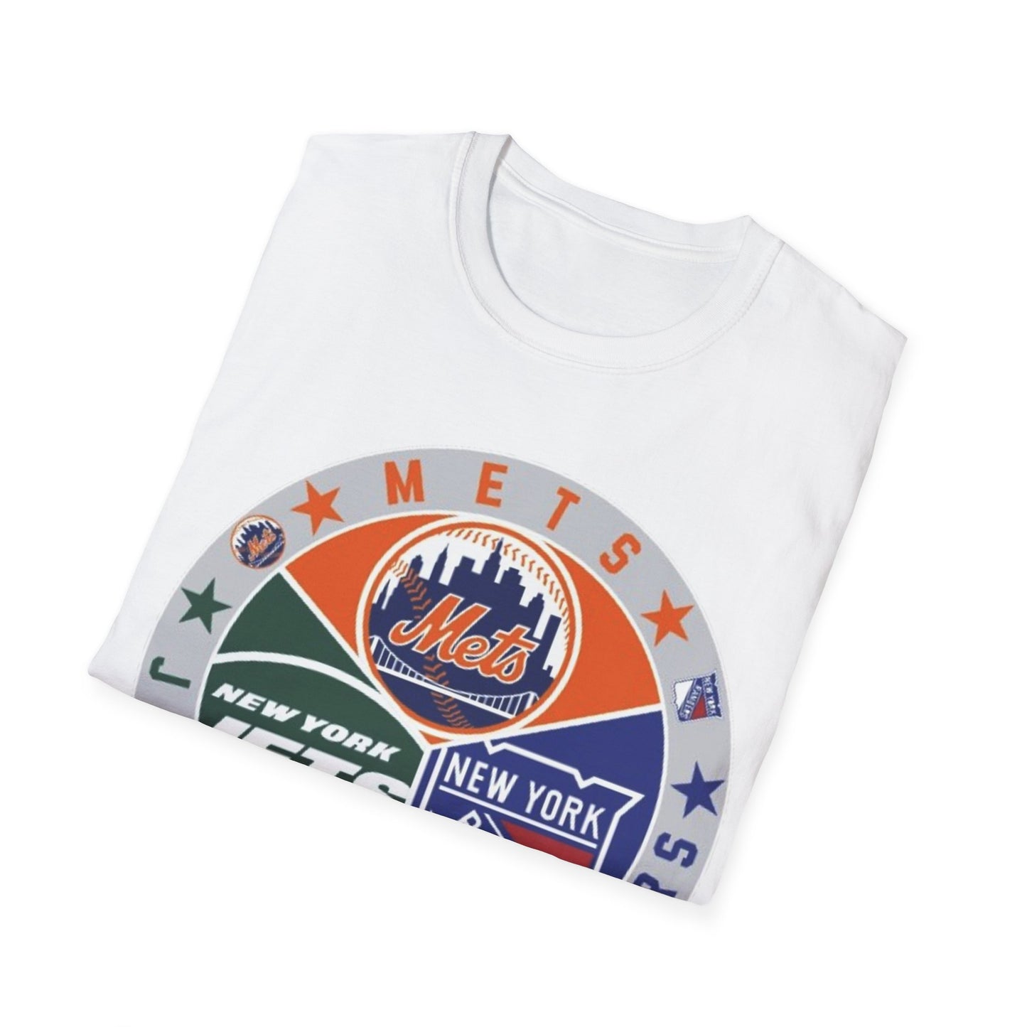 NY sports teams nym nyr nyj Unisex Softstyle T-Shirt