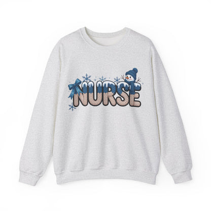 Nurse Snowman Unisex Heavy Blend™ Crewneck Sweatshirt