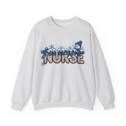 Nurse Snowman Unisex Heavy Blend™ Crewneck Sweatshirt