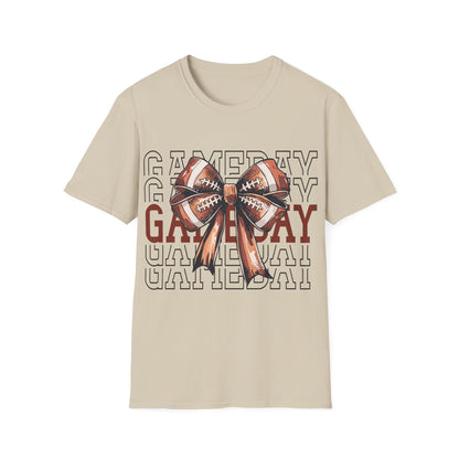 Game day with bow Unisex Softstyle T-Shirt
