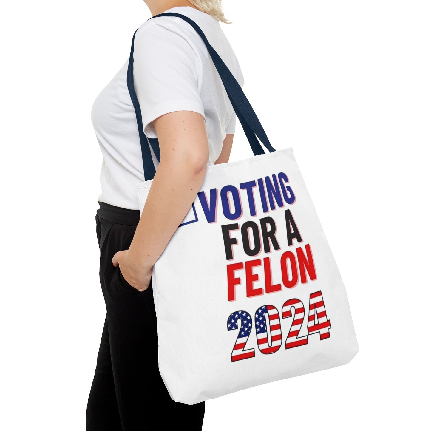 Voting for a Felon 2024 Tote Bag (AOP)