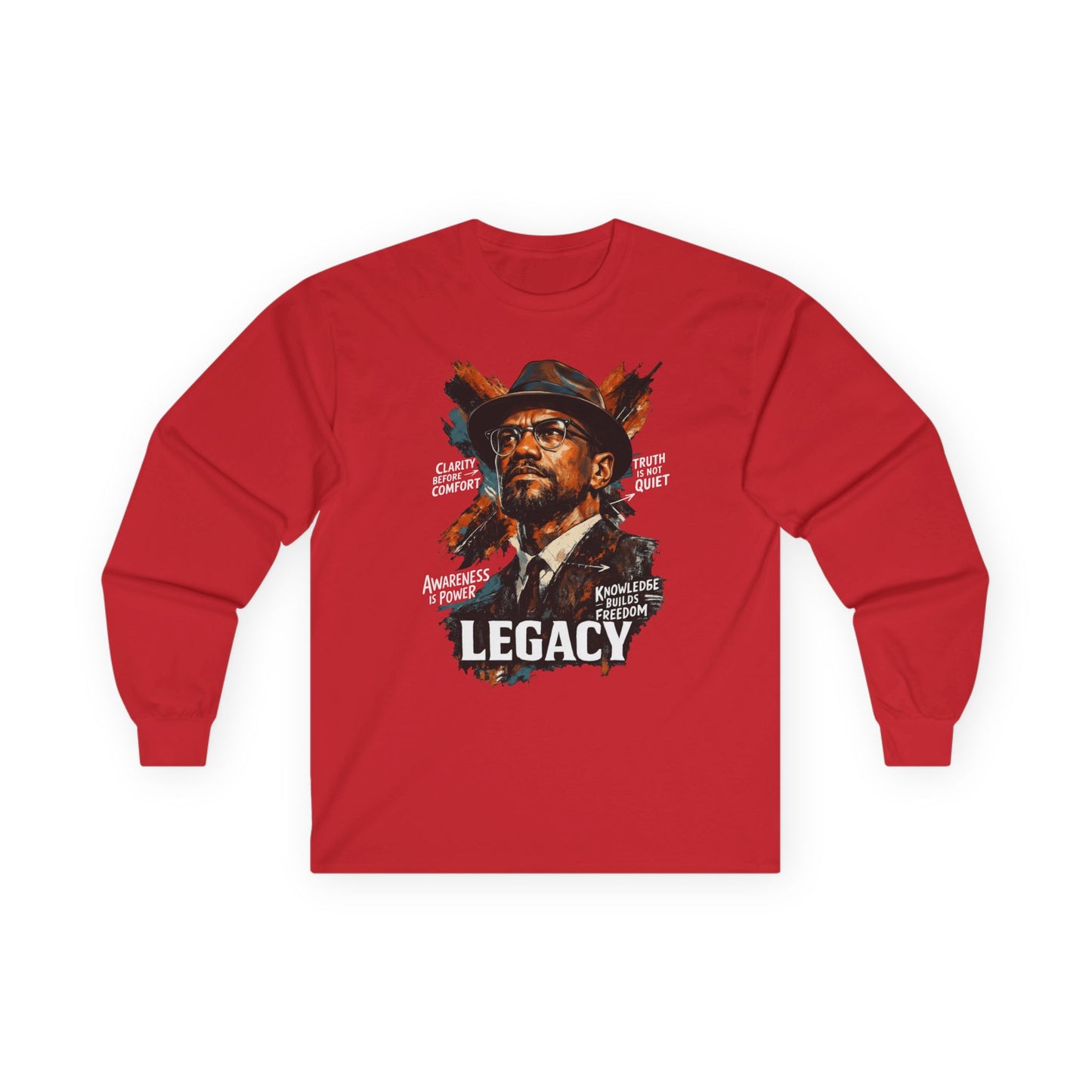 Legacy, Malcolm X Unisex Ultra Cotton Long Sleeve Tee