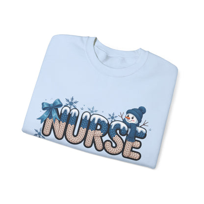 Nurse Snowman Unisex Heavy Blend™ Crewneck Sweatshirt