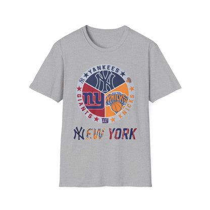 NY sports, nyk nyg nyyUnisex Softstyle T-Shirt