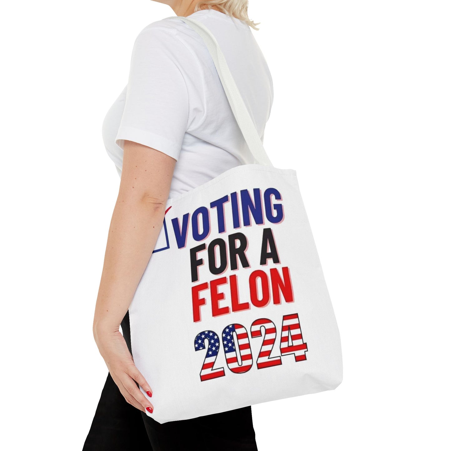 Voting for a Felon 2024 Tote Bag (AOP)