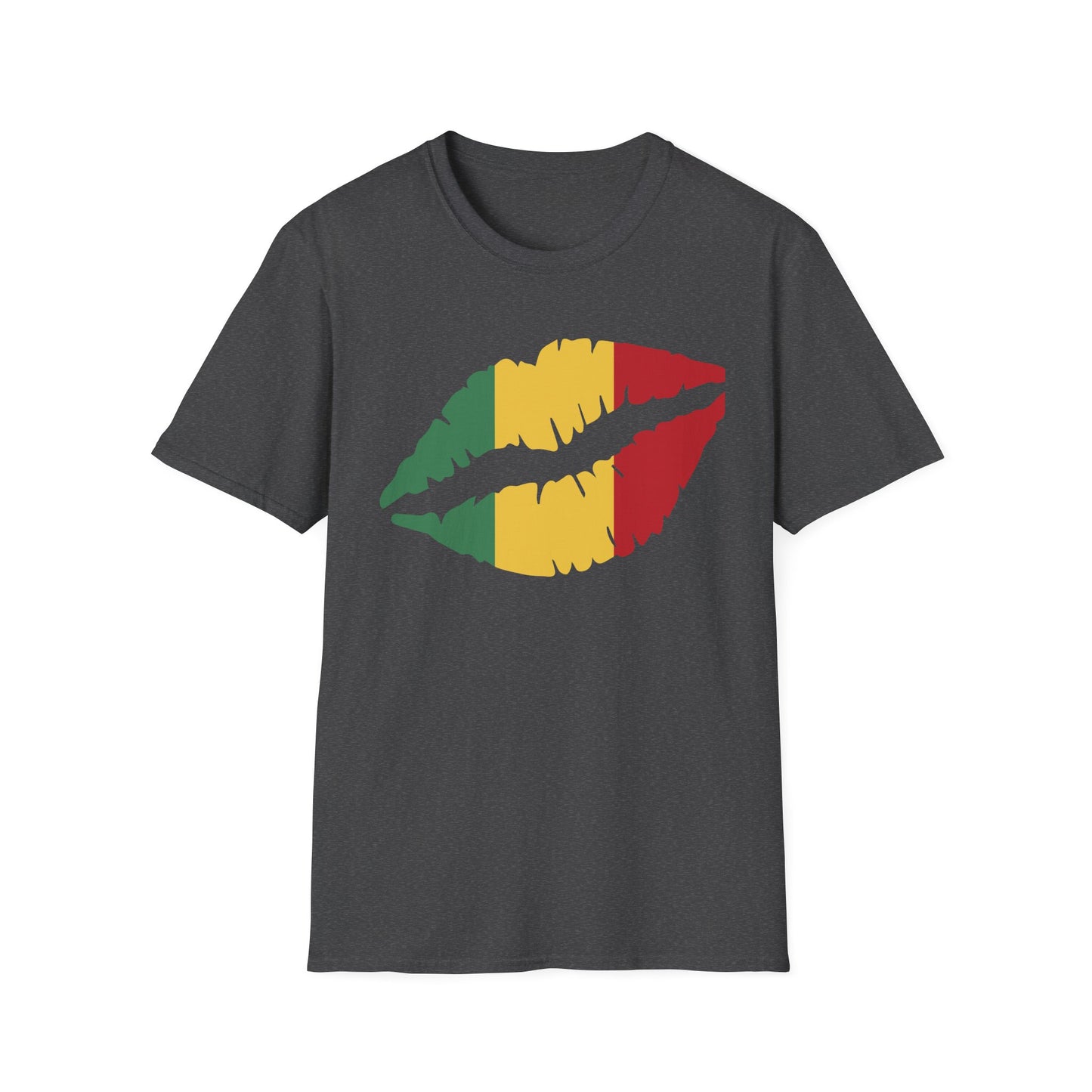 Rasta Kiss Unisex Softstyle T-Shirt | Festival Apparel, Casual Wear, Gift for Her, Travel Clothing, Summer Outfit