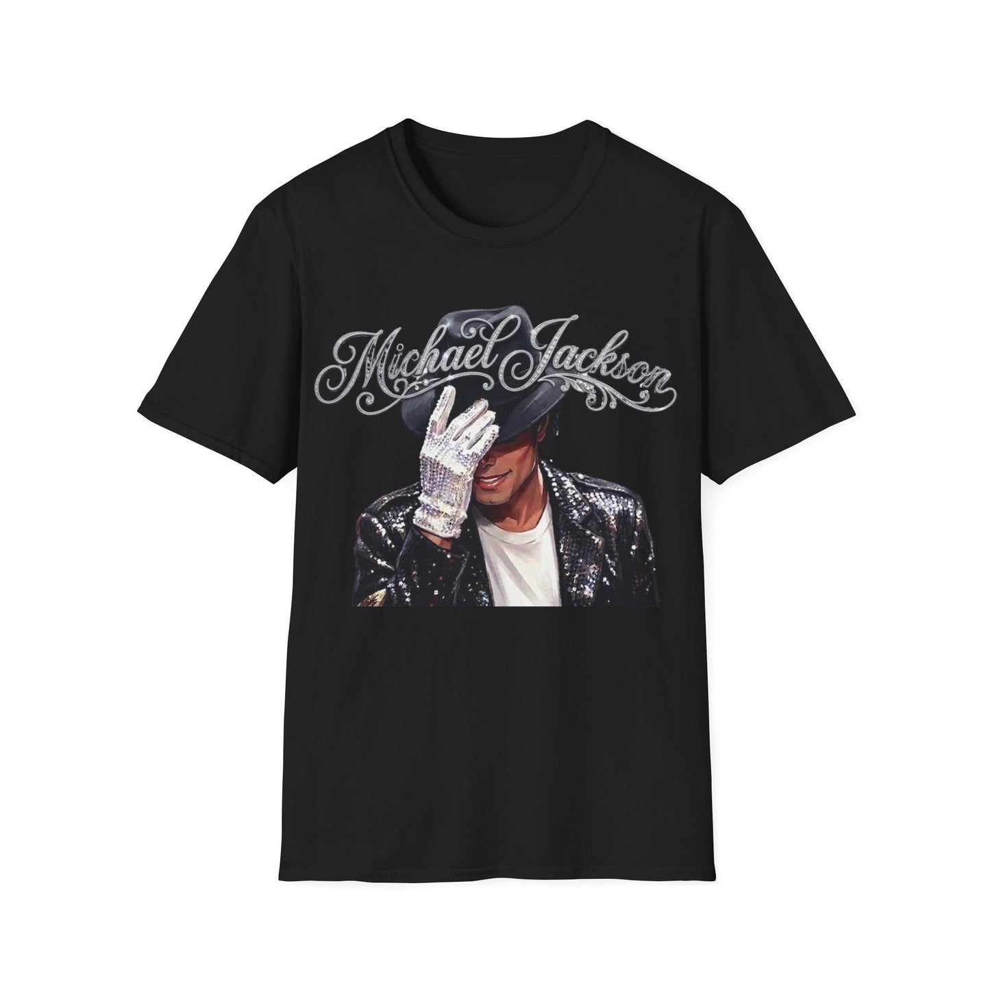 Michael Jackson with Hat Unisex Softstyle T-Shirt