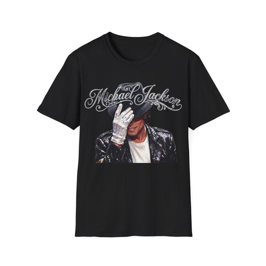 Michael Jackson with Hat Unisex Softstyle T-Shirt