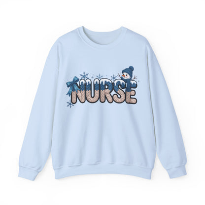 Nurse Snowman Unisex Heavy Blend™ Crewneck Sweatshirt