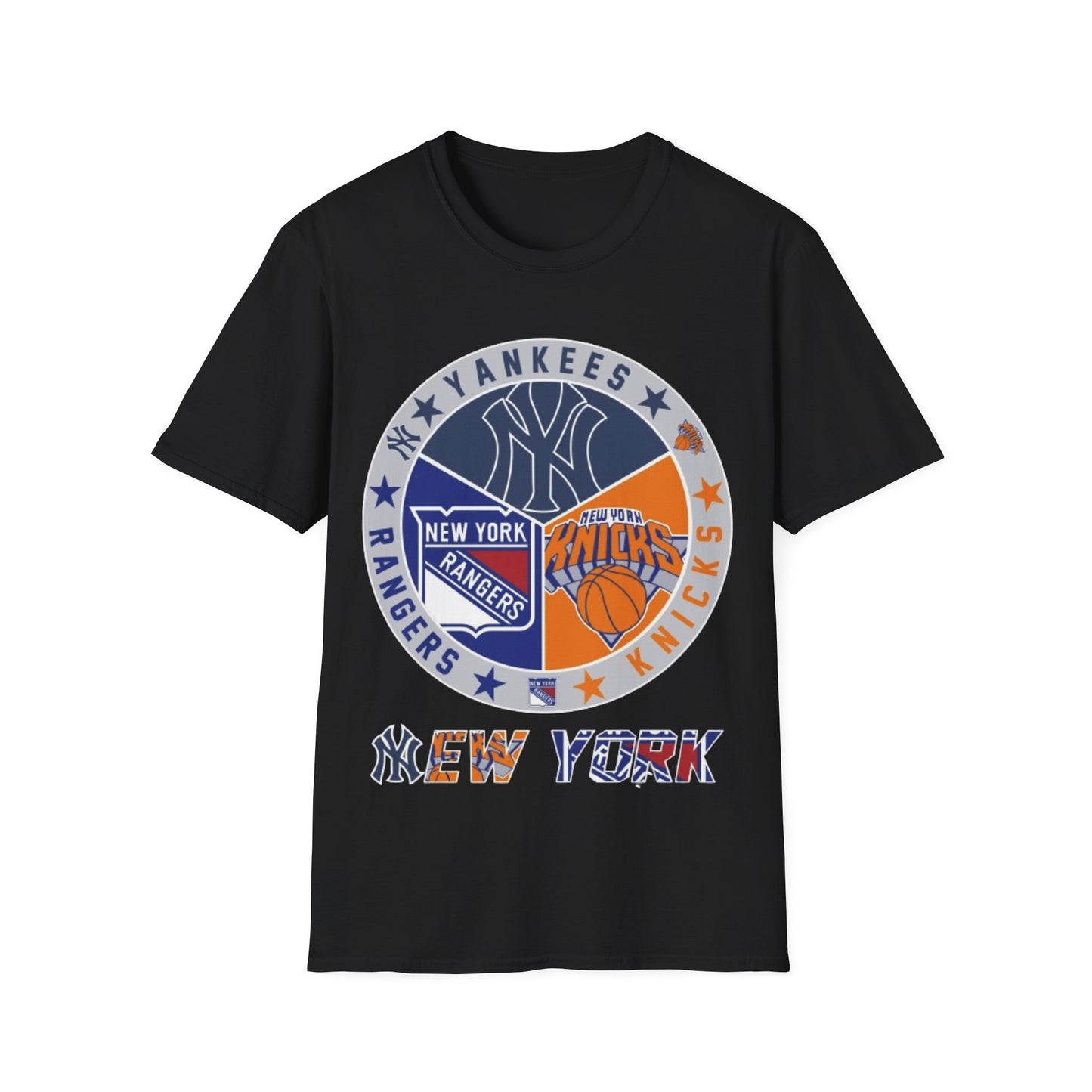 NY sports teams nyy nyk nyr Unisex Softstyle T-Shirt