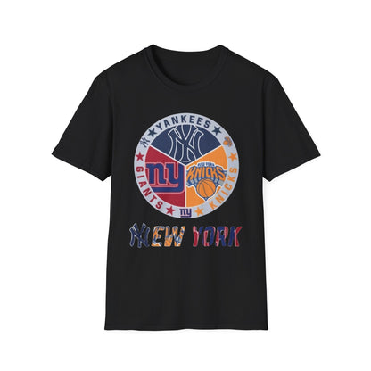 NY sports, nyk nyg nyyUnisex Softstyle T-Shirt