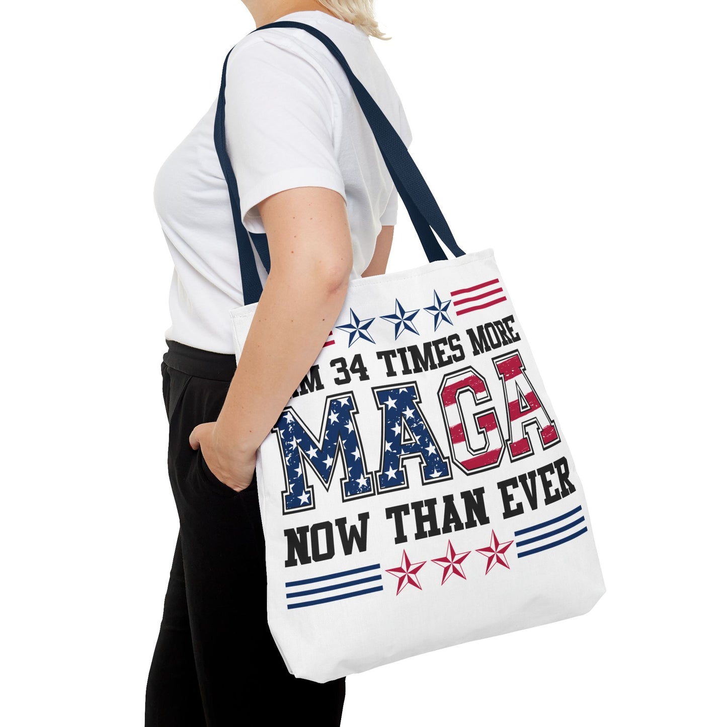 I am 34 times more maga Tote Bag (AOP)