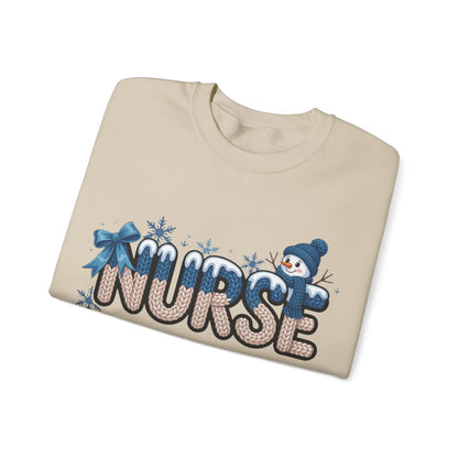 Nurse Snowman Unisex Heavy Blend™ Crewneck Sweatshirt
