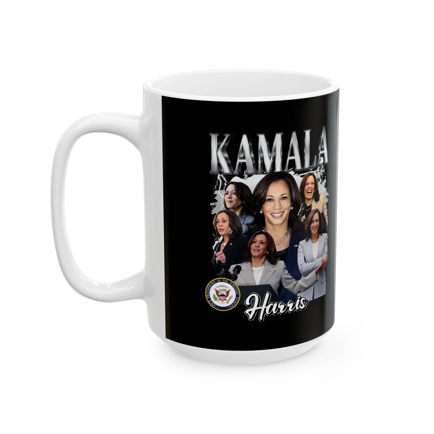 Kamala Collage Ceramic Mug, (11oz, 15oz)