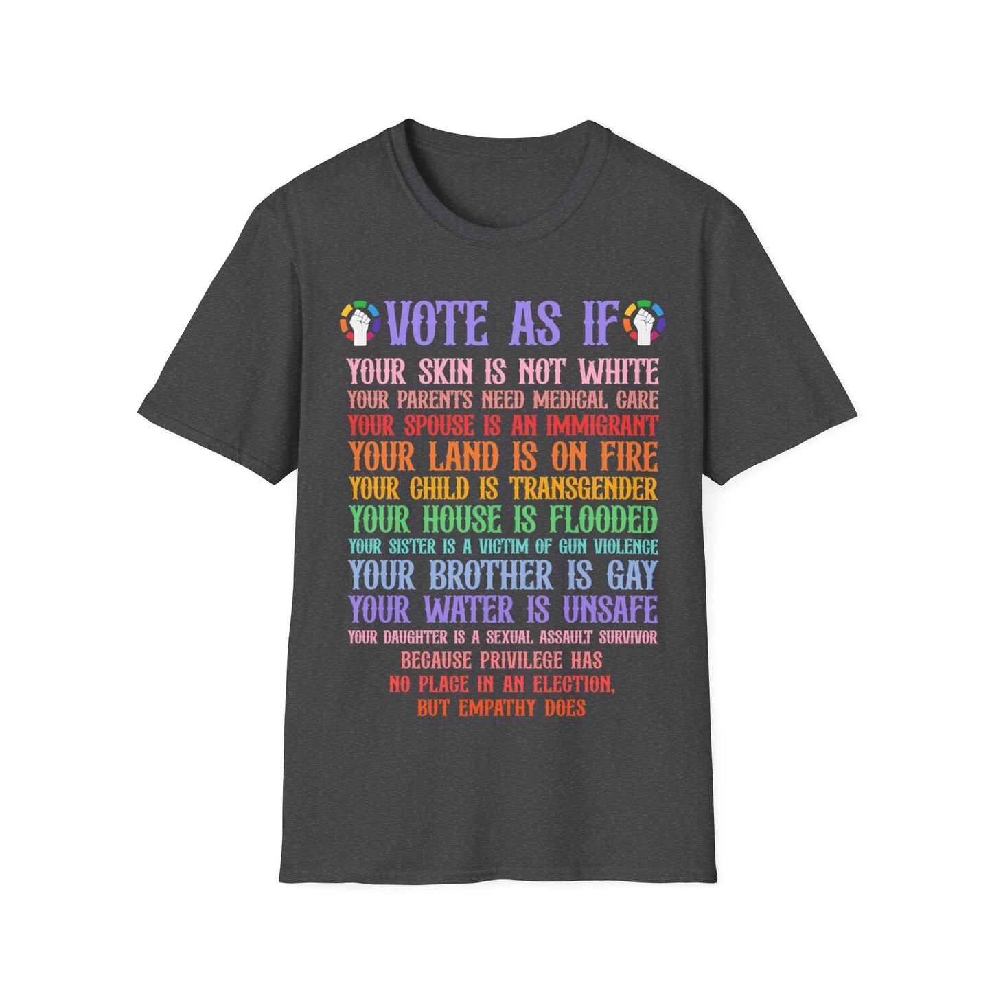 Vote as if...Unisex Softstyle T-Shirt