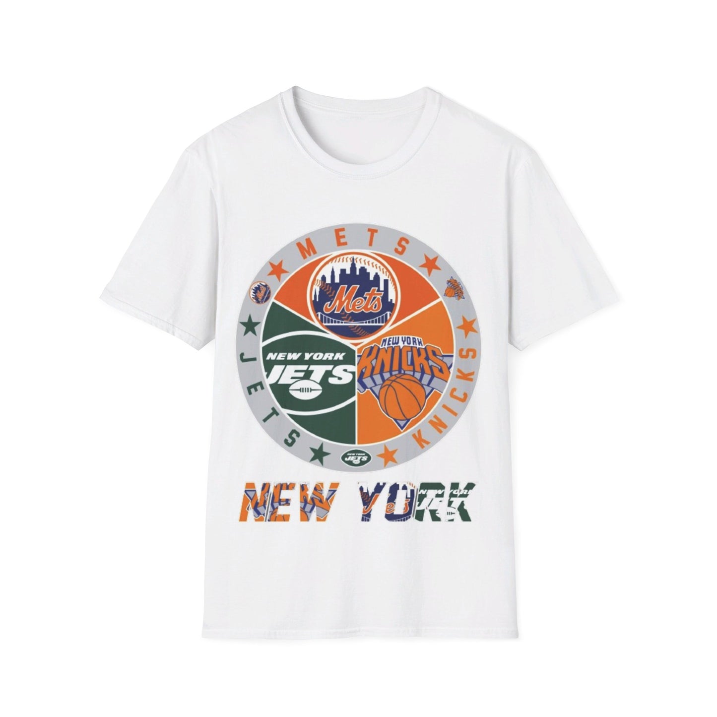 NY sports teams nym nyk nyj Unisex Softstyle T-Shirt