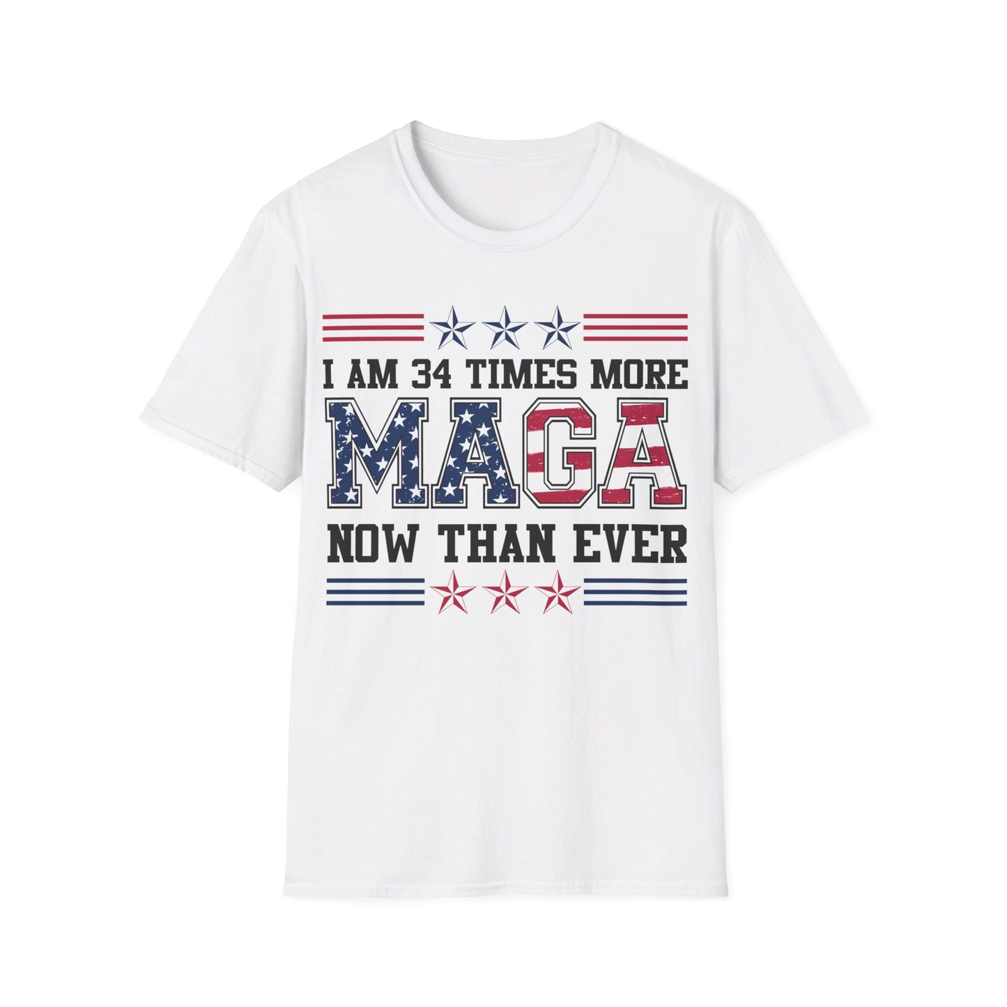 I am 34 more times maga Unisex Softstyle T-Shirt