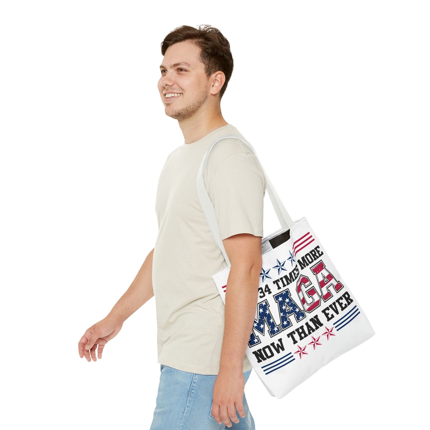 I am 34 times more maga Tote Bag (AOP)