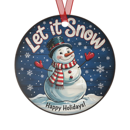 Let it Snow Metal Ornaments