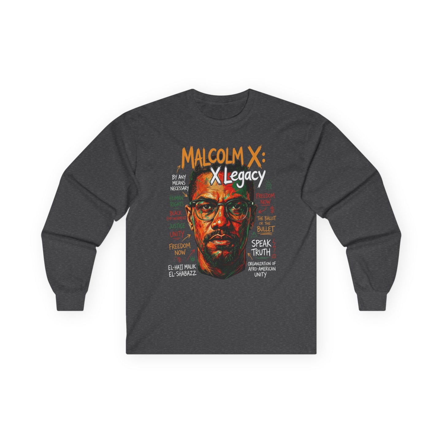 Malcolm X Unisex Ultra Cotton Long Sleeve Tee