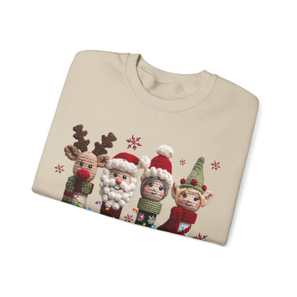 Knitted Teacher Christmas Pencil Unisex Heavy Blend™ Crewneck Sweatshirt