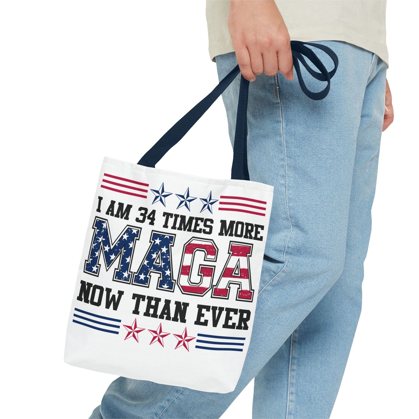 I am 34 times more maga Tote Bag (AOP)