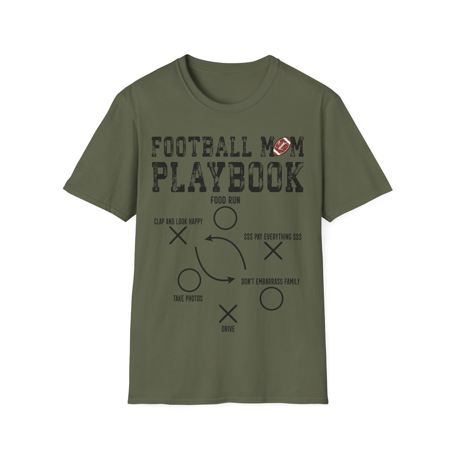 Football Mom Playbook Unisex Softstyle T-Shirt
