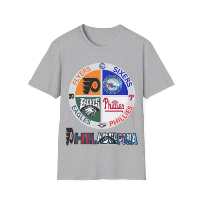 Sports Collage Philly Unisex Softstyle T-Shirt