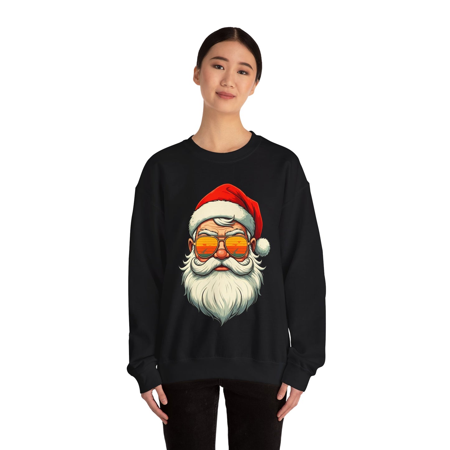 Santa with glasses Unisex Heavy Blend™ Crewneck Sweatshirt