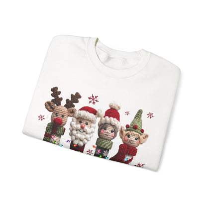 Knitted Teacher Christmas Pencil Unisex Heavy Blend™ Crewneck Sweatshirt
