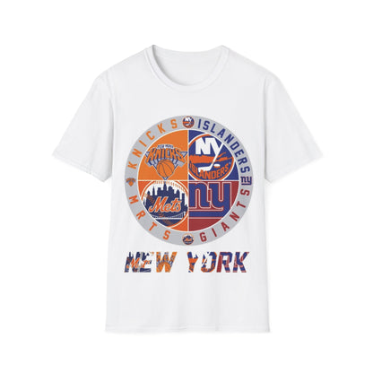 NY sports teams nyk nyi nyg nym Unisex Softstyle T-Shirt