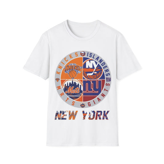 NY sports teams nyk nyi nyg nym Unisex Softstyle T-Shirt