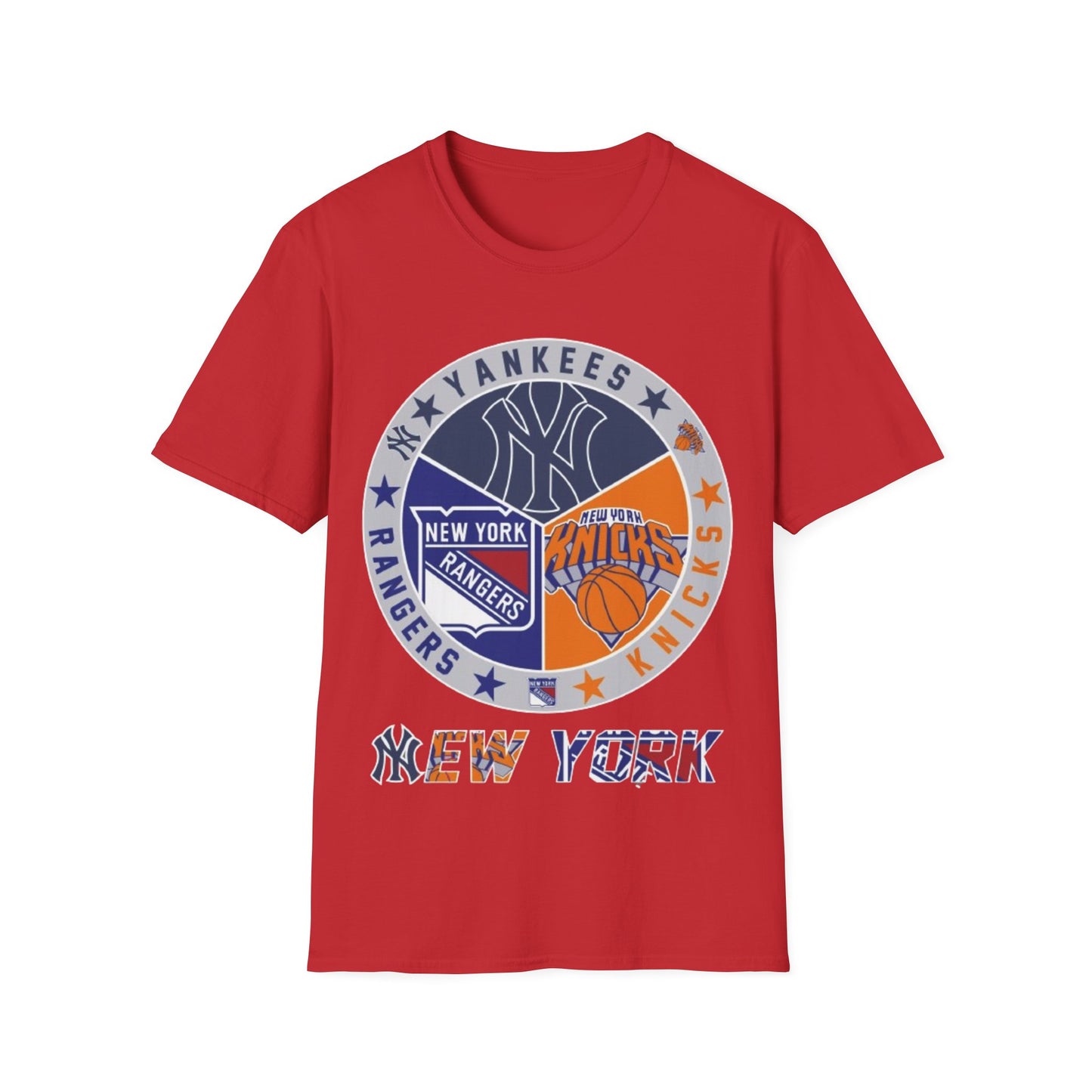 NY sports teams nyy nyk nyr Unisex Softstyle T-Shirt