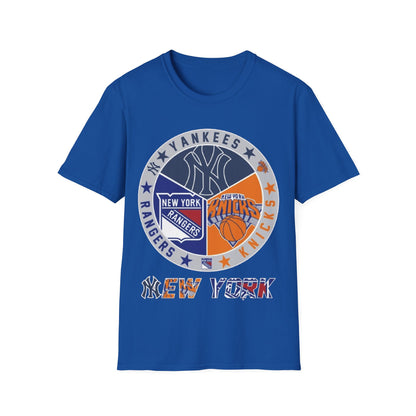 NY sports teams nyy nyk nyr Unisex Softstyle T-Shirt