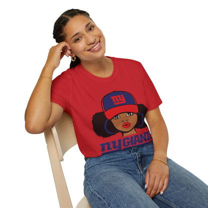 Girl with puffs Unisex Softstyle T-Shirt