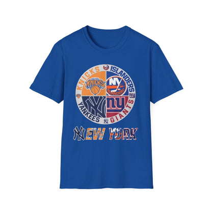 New York sports teams nyk nyi nyg nyy Unisex Softstyle T-Shirt