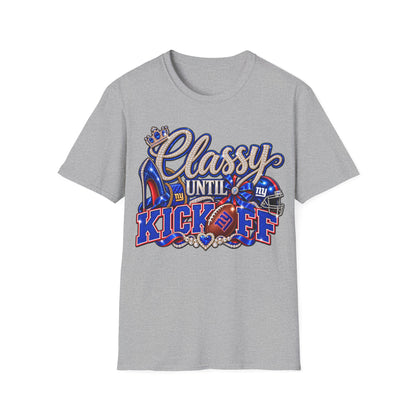 Classy until kickoff, ny Unisex Softstyle T-Shirt