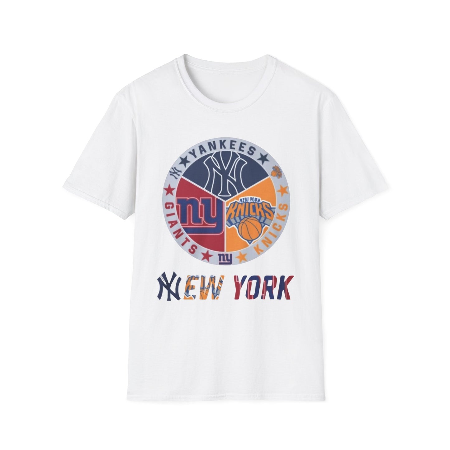 New York sports teams nyy nyr nyg Unisex Softstyle T-Shirt