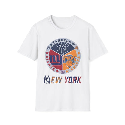 New York sports teams nyy nyr nyg Unisex Softstyle T-Shirt