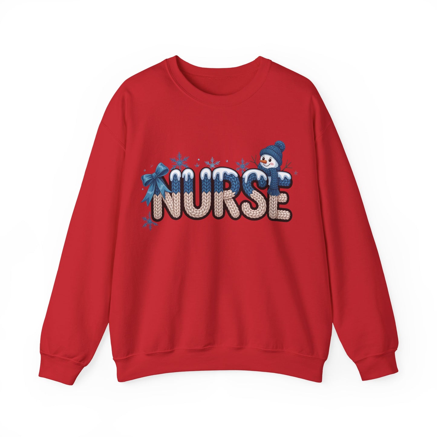 Nurse Snowman Unisex Heavy Blend™ Crewneck Sweatshirt
