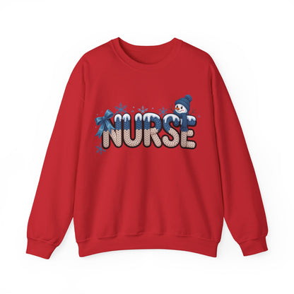 Nurse Snowman Unisex Heavy Blend™ Crewneck Sweatshirt