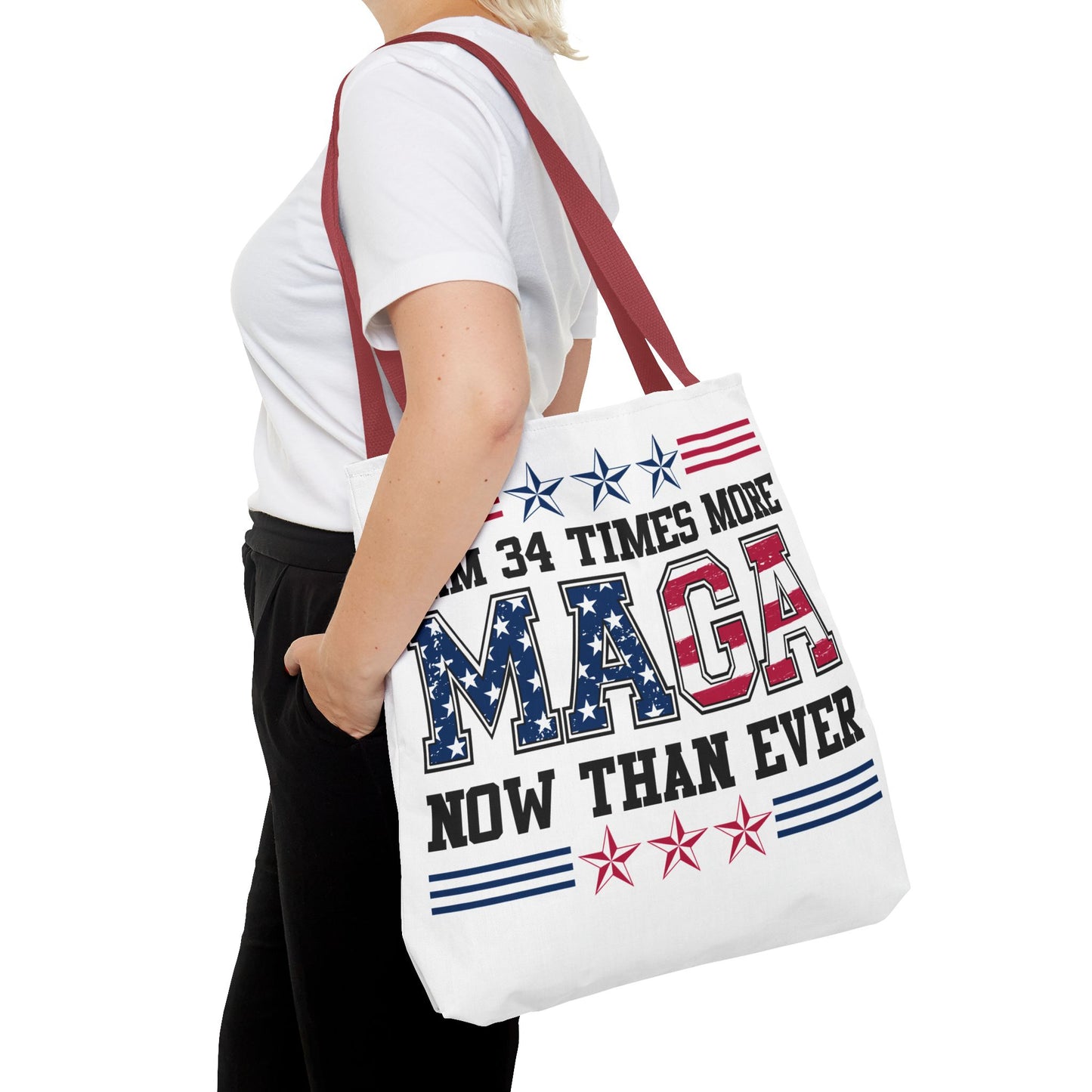 I am 34 times more maga Tote Bag (AOP)