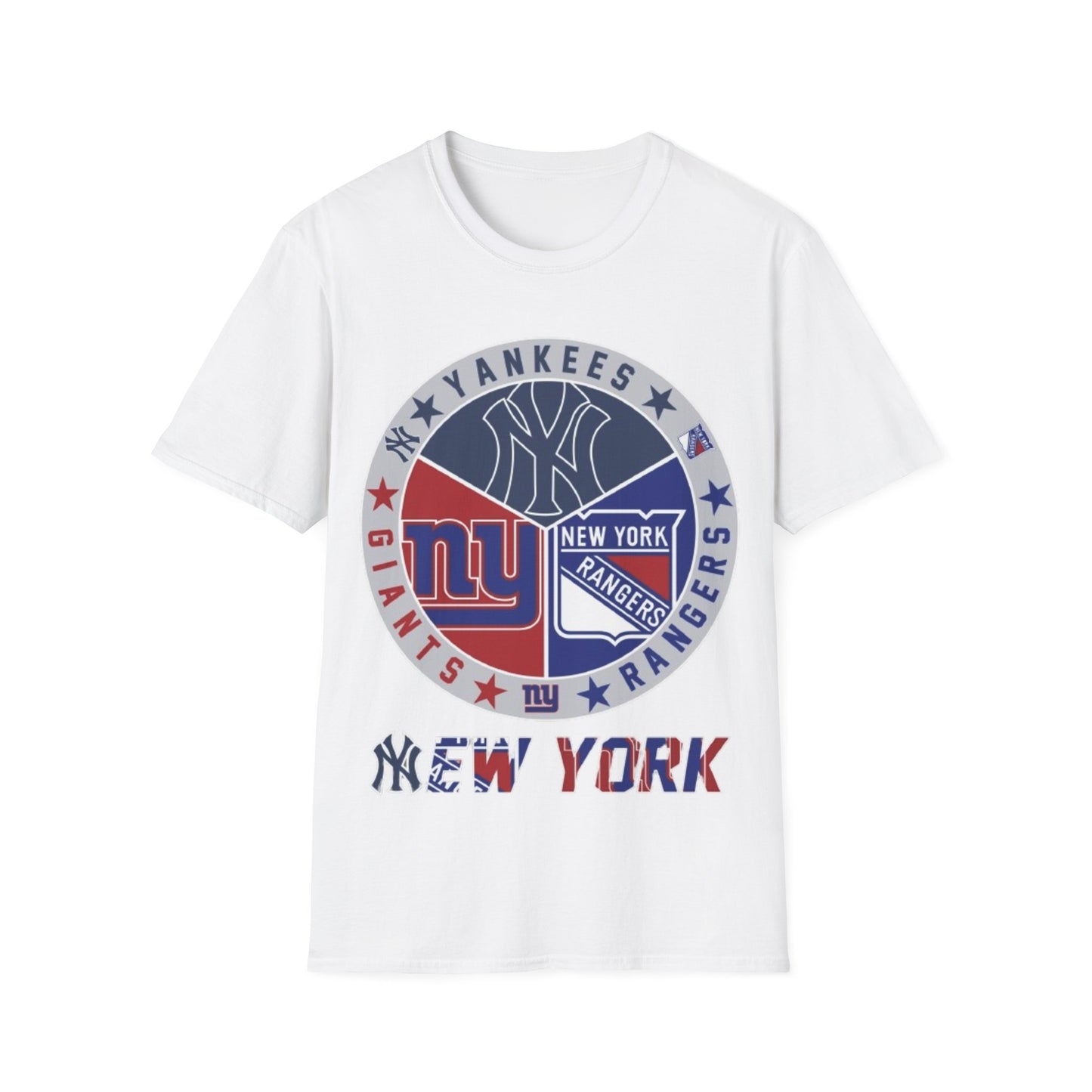 NY sports teams nyy nyg nyr Unisex Softstyle T-Shirt