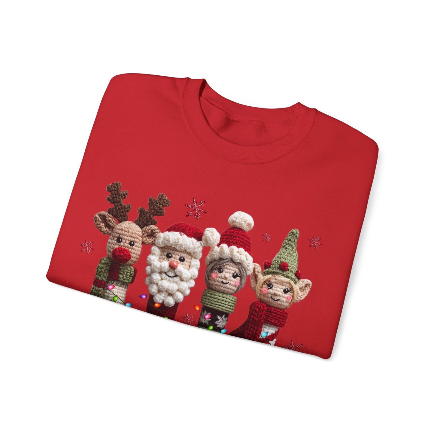 Knitted Teacher Christmas Pencil Unisex Heavy Blend™ Crewneck Sweatshirt