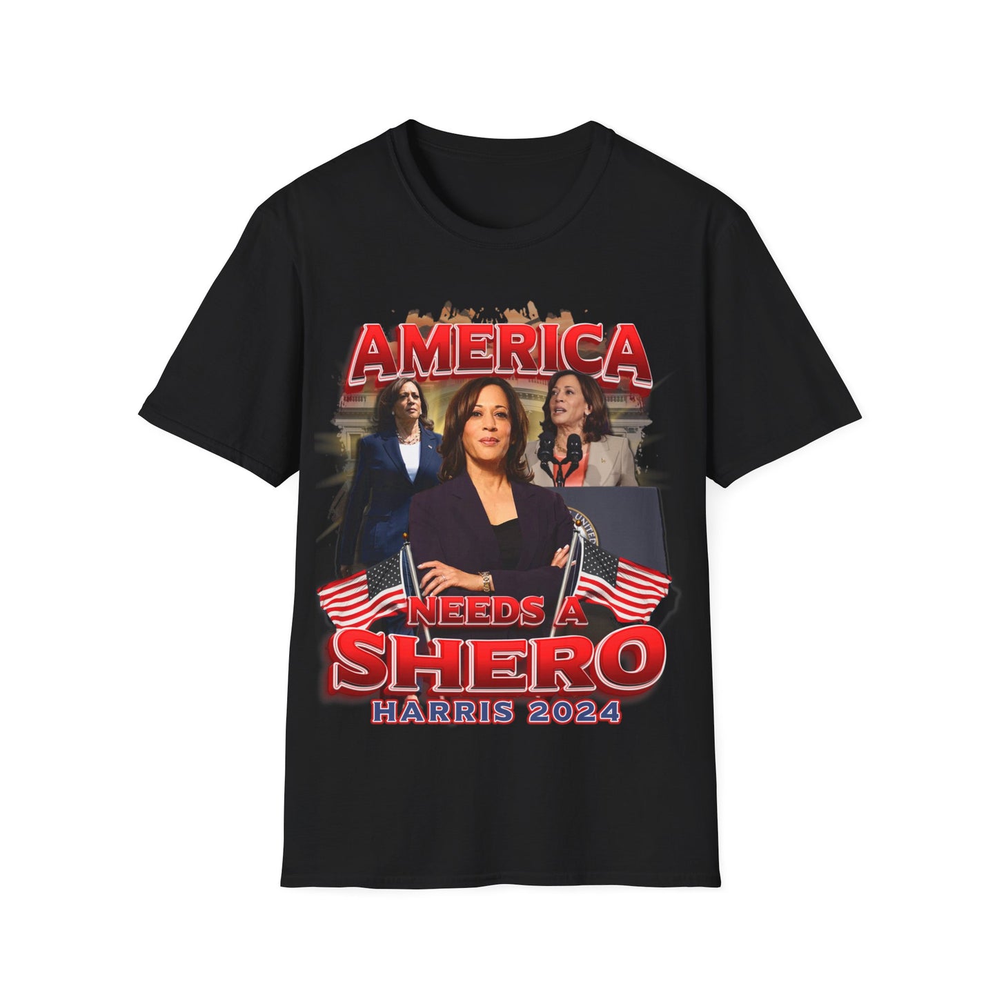 America needs a shero Unisex Softstyle T-Shirt