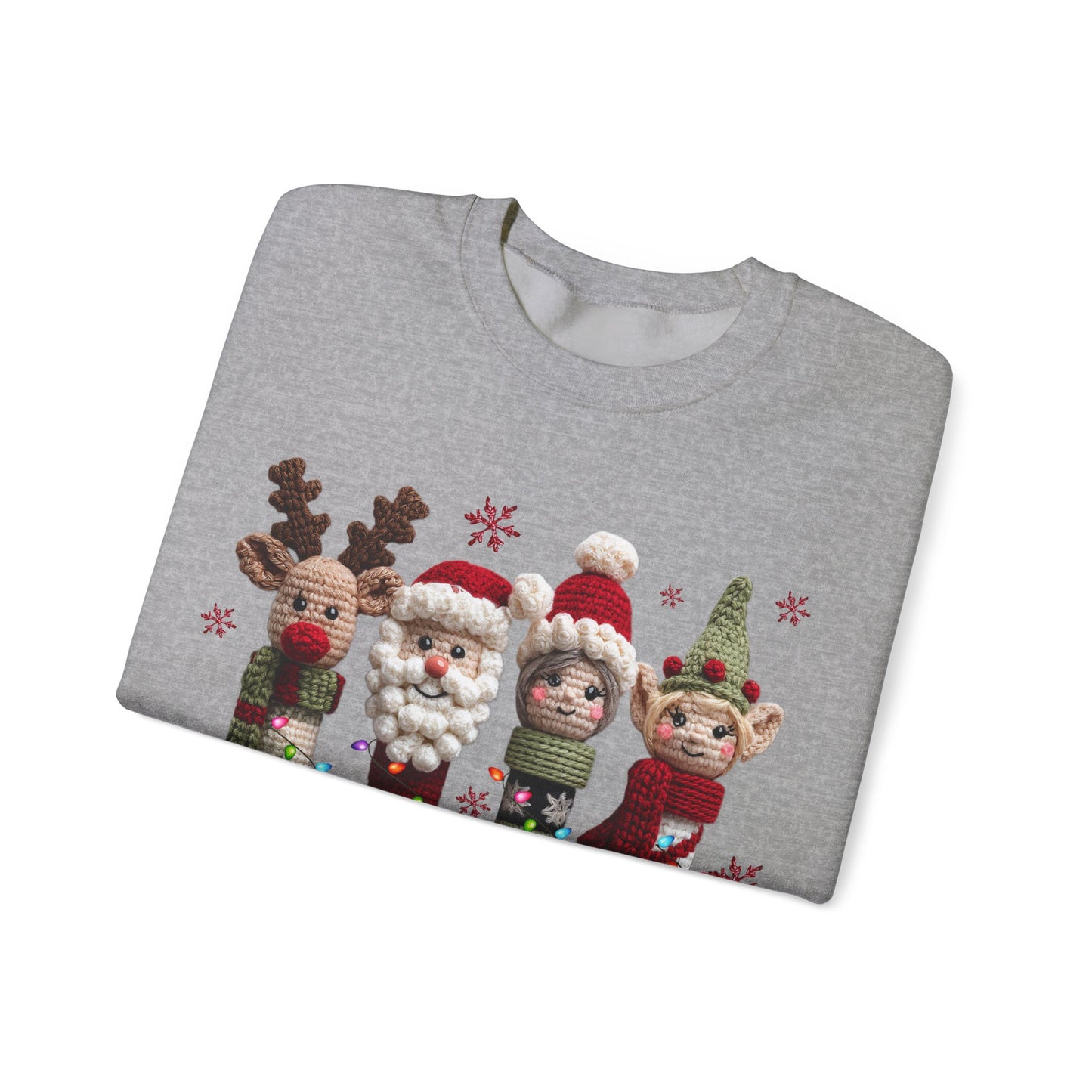 Knitted Teacher Christmas Pencil Unisex Heavy Blend™ Crewneck Sweatshirt
